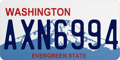 WA license plate AXN6994