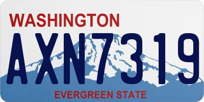 WA license plate AXN7319