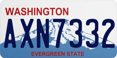 WA license plate AXN7332