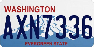 WA license plate AXN7336