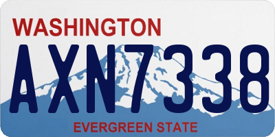 WA license plate AXN7338