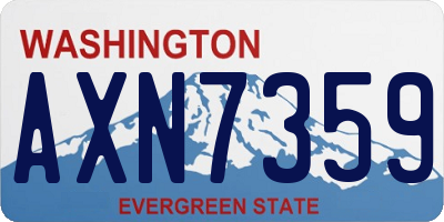 WA license plate AXN7359