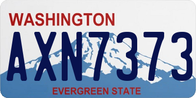 WA license plate AXN7373