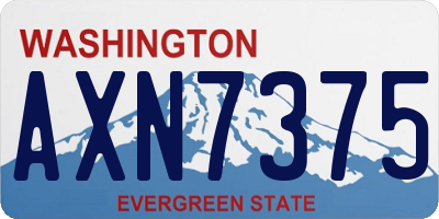 WA license plate AXN7375