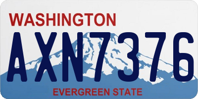 WA license plate AXN7376