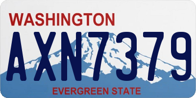 WA license plate AXN7379