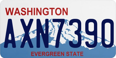 WA license plate AXN7390