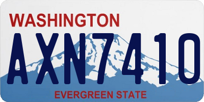 WA license plate AXN7410