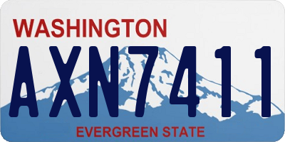 WA license plate AXN7411