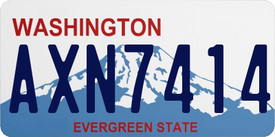 WA license plate AXN7414