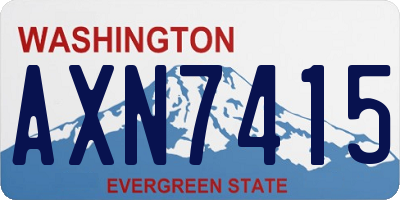 WA license plate AXN7415