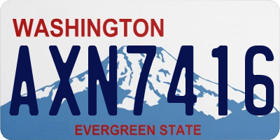 WA license plate AXN7416