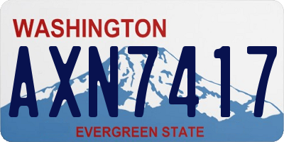 WA license plate AXN7417