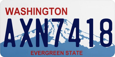 WA license plate AXN7418
