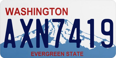 WA license plate AXN7419