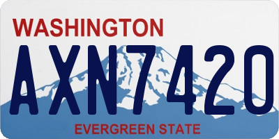 WA license plate AXN7420