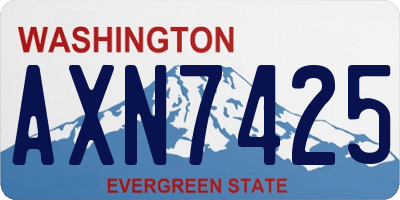 WA license plate AXN7425