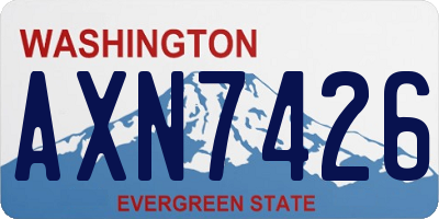 WA license plate AXN7426