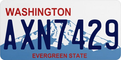 WA license plate AXN7429