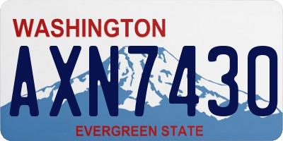 WA license plate AXN7430
