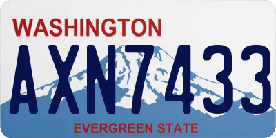 WA license plate AXN7433