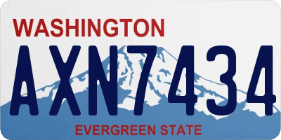 WA license plate AXN7434