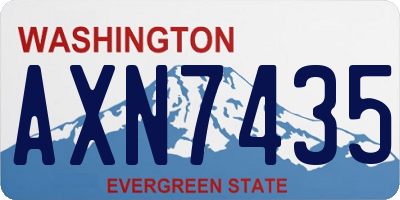WA license plate AXN7435