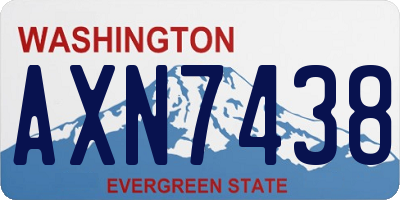 WA license plate AXN7438