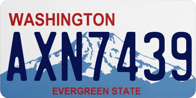 WA license plate AXN7439