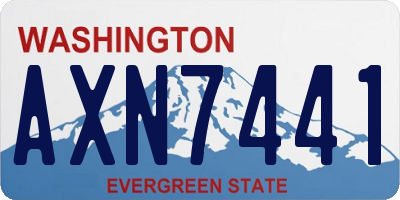 WA license plate AXN7441