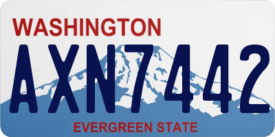 WA license plate AXN7442