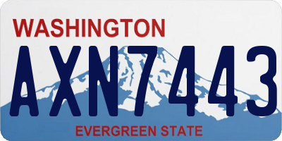 WA license plate AXN7443