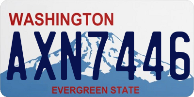 WA license plate AXN7446