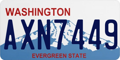 WA license plate AXN7449