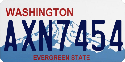 WA license plate AXN7454