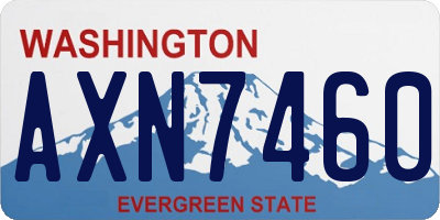 WA license plate AXN7460