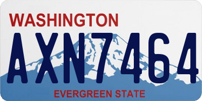 WA license plate AXN7464