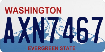 WA license plate AXN7467