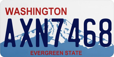 WA license plate AXN7468