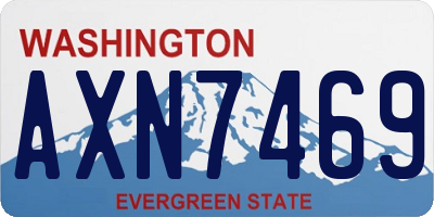 WA license plate AXN7469