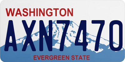 WA license plate AXN7470