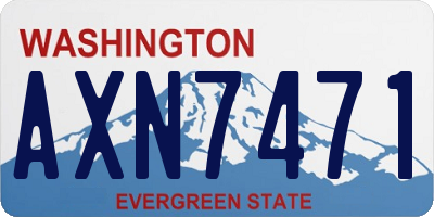 WA license plate AXN7471