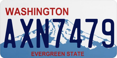 WA license plate AXN7479