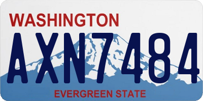 WA license plate AXN7484