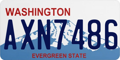 WA license plate AXN7486