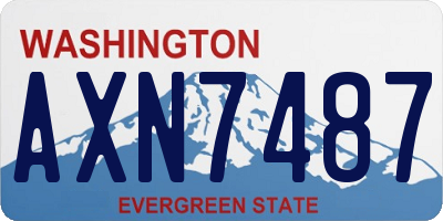 WA license plate AXN7487