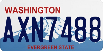 WA license plate AXN7488