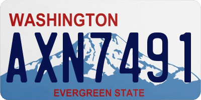 WA license plate AXN7491