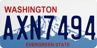 WA license plate AXN7494