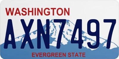 WA license plate AXN7497